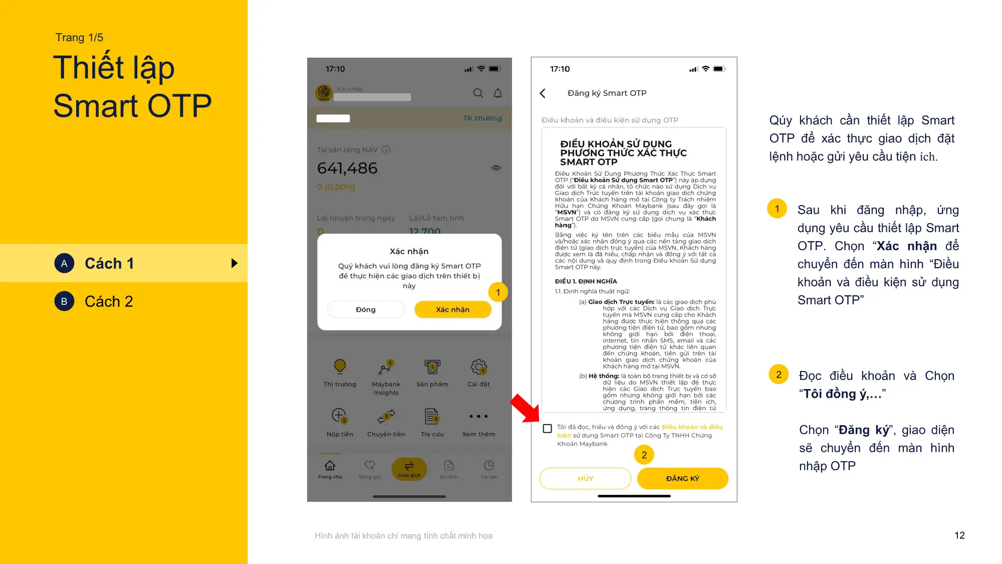 Hướng dẫn Thiết lập Smart OTP chi tiết trên ứng dụng Maybank Trade VN