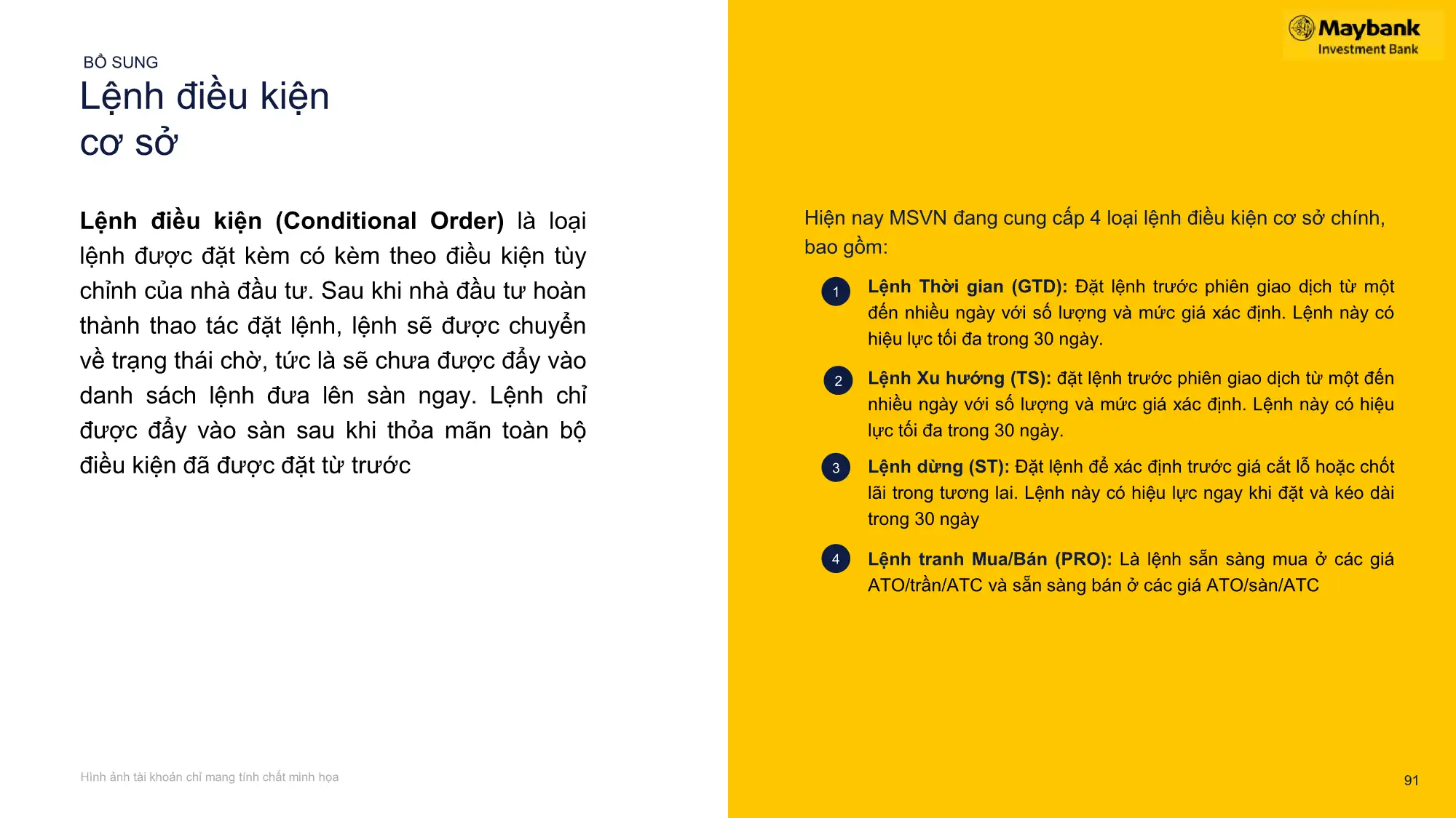 Lệnh Điều kiện Cơ sở