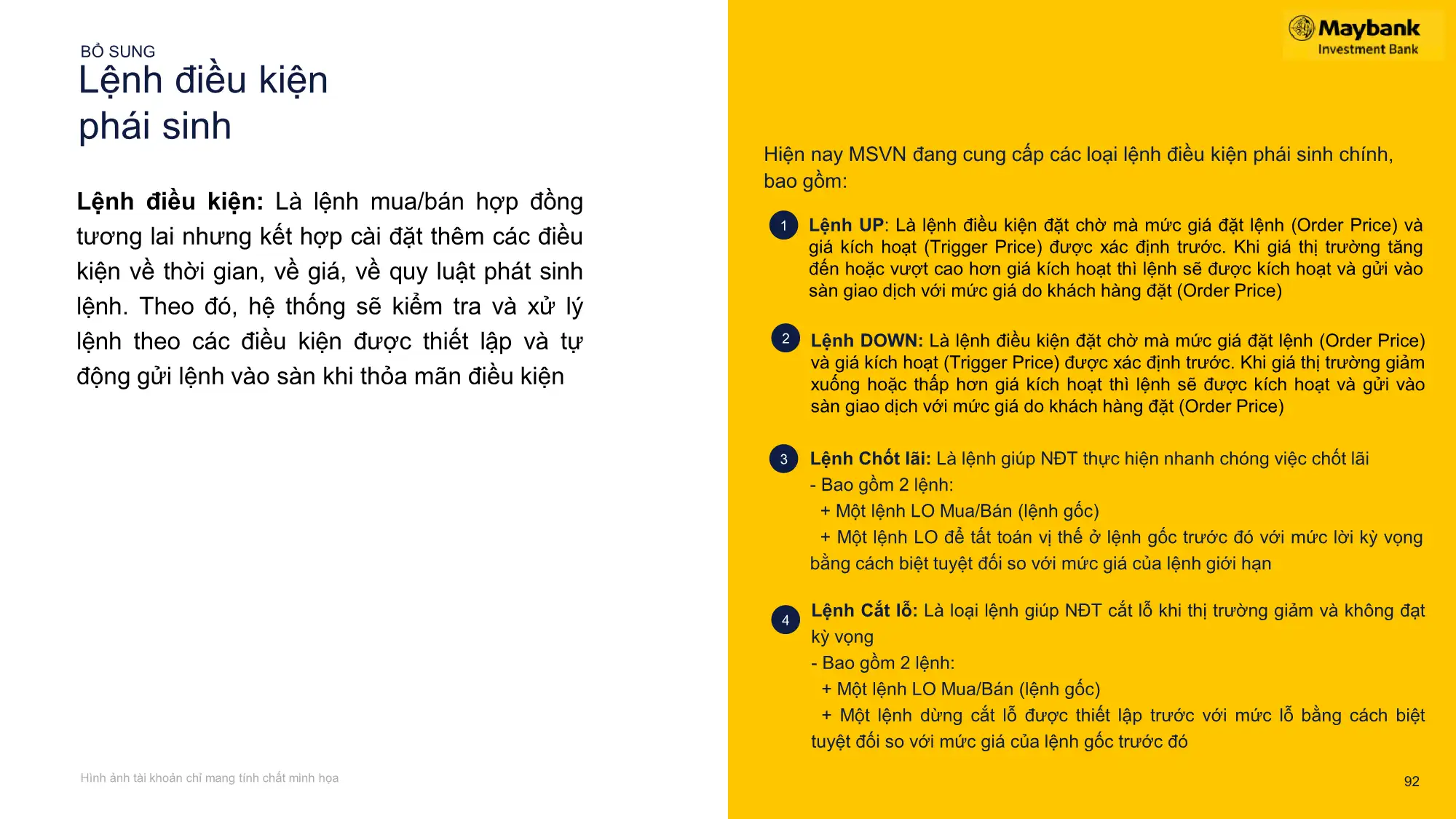 Lệnh Điều kiện Phái sinh