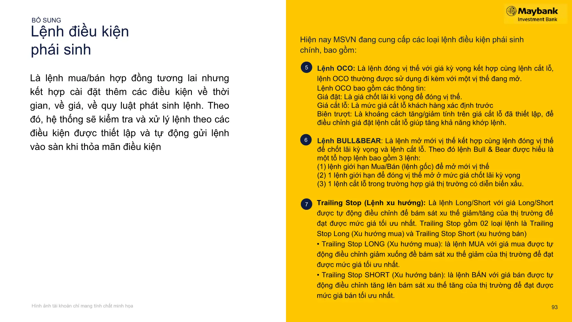 Lệnh Điều kiện Phái sinh